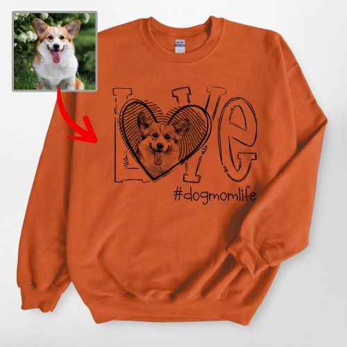 Pawarts | LOVE Custom Sketch Dog Sweatshirt [For Human] - Pawarts