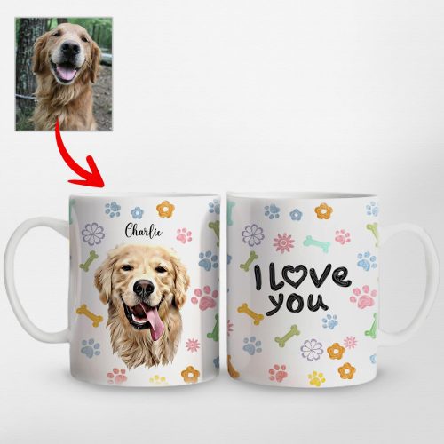 Pawarts - I Love You Personalized Dog Mug - 3D Print Mug - Pawarts