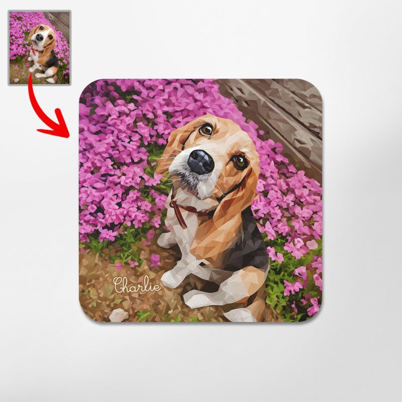 Pawarts | Customized Dog Cork Back Coaster - Pawarts