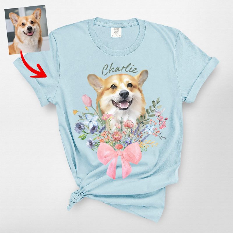 Pawarts | Custom Vintage Dog Bouquet Comfort Colors T-Shirt For Dog Mom - Pawarts