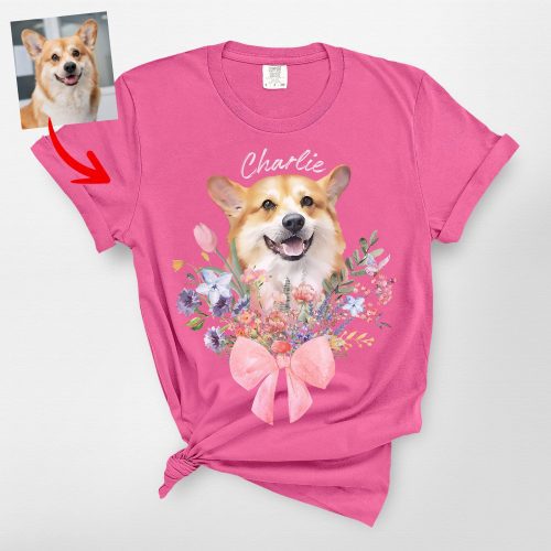 Pawarts | Custom Vintage Dog Bouquet Comfort Colors T-Shirt For Dog Mom - Pawarts