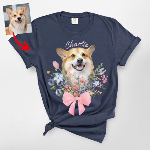 Pawarts | Custom Vintage Dog Bouquet Comfort Colors T-Shirt For Dog Mom - Pawarts