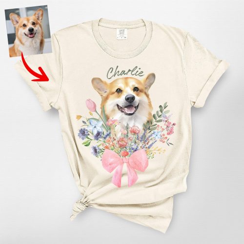 Pawarts | Custom Vintage Dog Bouquet Comfort Colors T-Shirt For Dog Mom - Pawarts