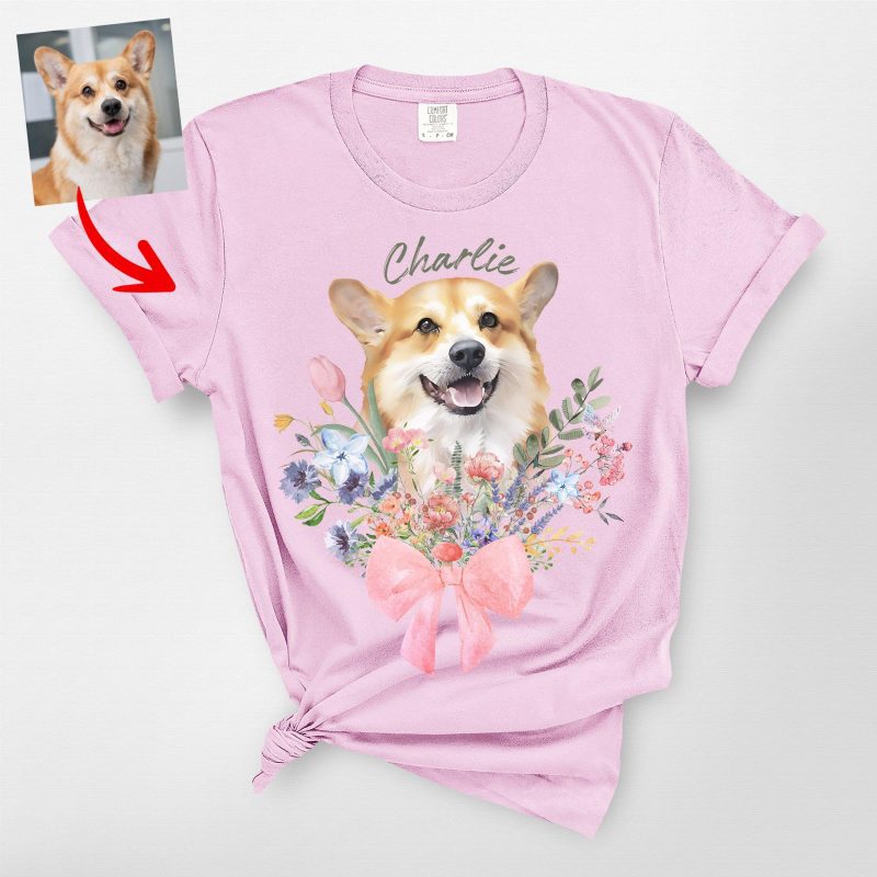 Pawarts | Custom Vintage Dog Bouquet Comfort Colors T-Shirt For Dog Mom - Pawarts