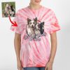 Custom Dog Portrait Tie-Dye Tee for Dog Moms and Dads - Pawarts