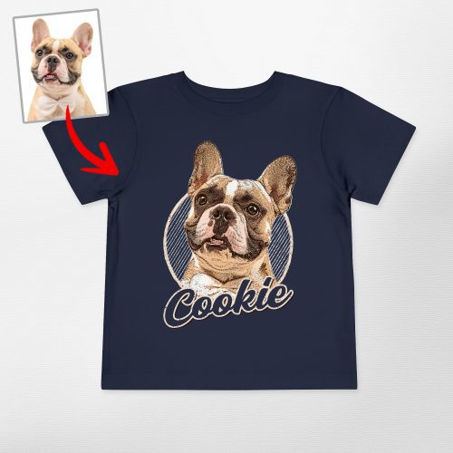 Dog's Favorite Human Toddler Shirt - Custom Dog Portrait, Vintage Sketch - Pawarts