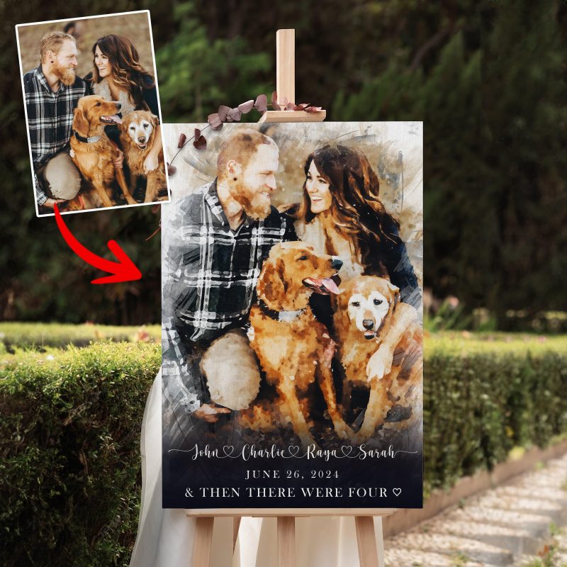 Pawarts | Meaningful Customized Dog Canvas [Great For Wedding Day] - Pawarts