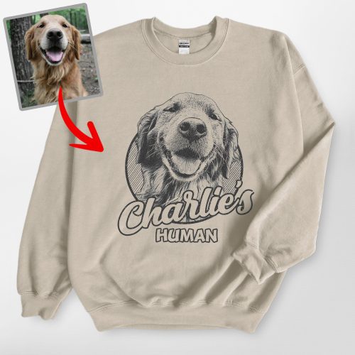 Cozy Custom Dog Sketch Gildan Sweatshirt, Gifts for Dog Lovers - Pawarts