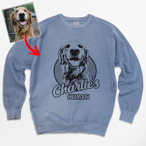 Proud Dog Lover Comfort Colors Sweatshirt - Hand-Drawn Dog Sketch, Personalized Gift - Pawarts