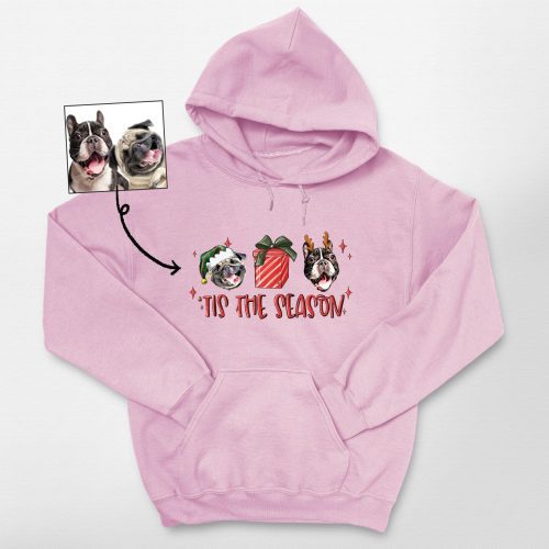 Pawarts | [Tis The Season] Customized Dog Portrait Hoodies For Hooman - Pawarts