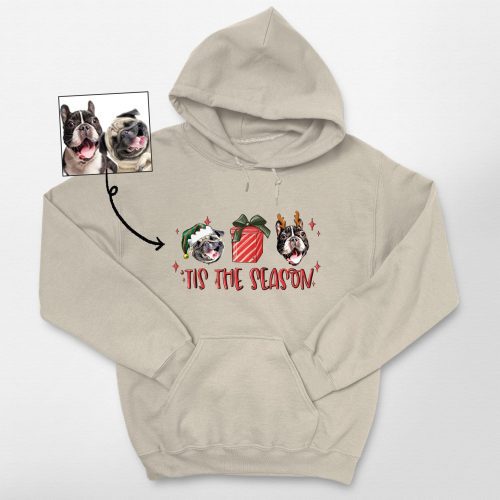 Pawarts | [Tis The Season] Customized Dog Portrait Hoodies For Hooman - Pawarts