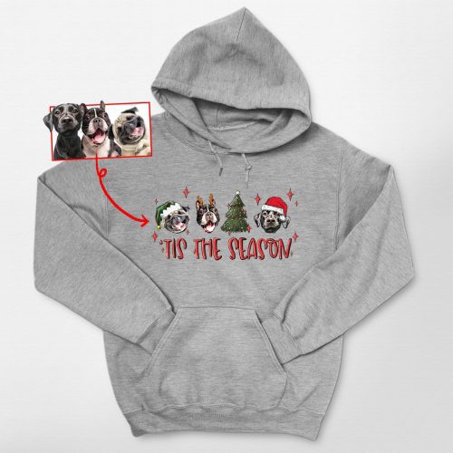 Pawarts | [Tis The Season] Customized Dog Portrait Hoodies For Hooman - Pawarts