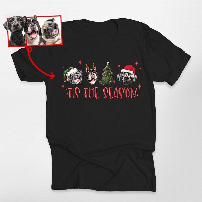 Pawarts | [Tis The Season] Personalized Dog T-shirt For Human - Pawarts