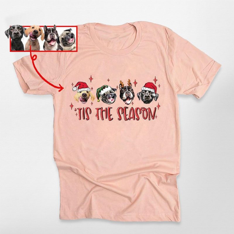 Pawarts | [Tis The Season] Personalized Dog T-shirt For Human - Pawarts