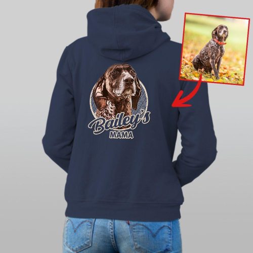 Custom Dog Painting Zip Up Hoodie - Cozy Gift for Dog Moms - Pawarts