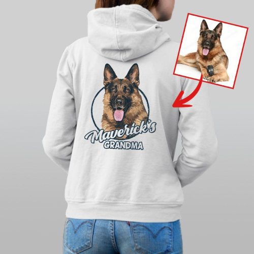 Custom Dog Painting Zip Up Hoodie - Cozy Gift for Dog Moms - Pawarts