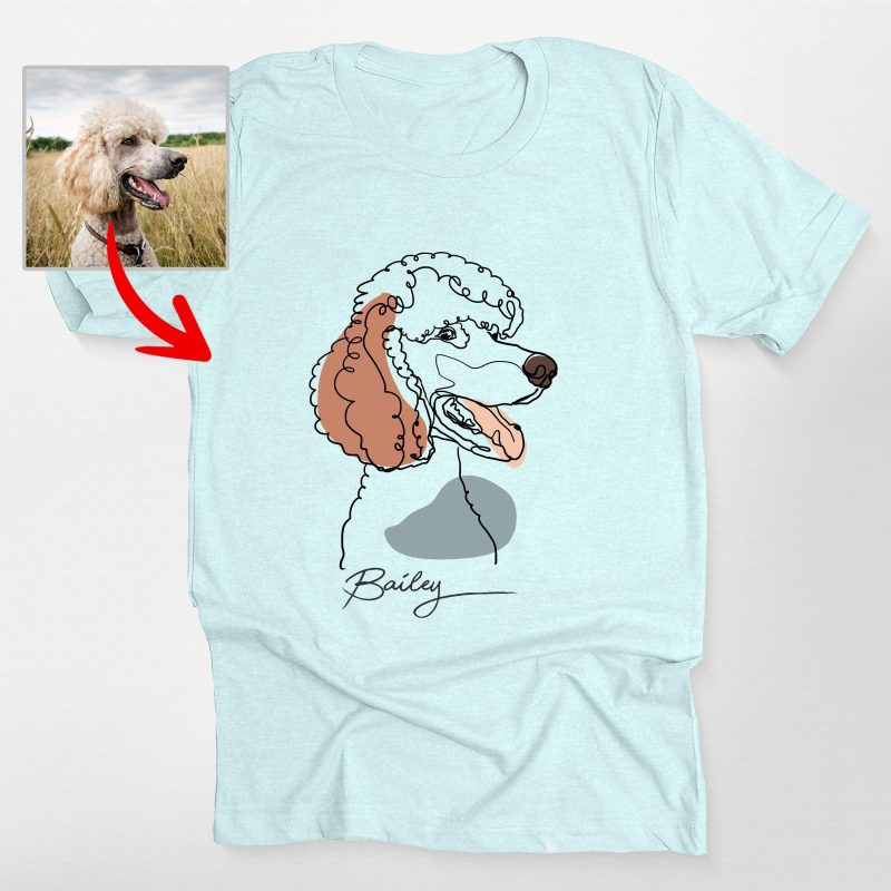 Pawarts | Impressive Custom Outline Portrait T-Shirt For Dog Lovers - Pawarts