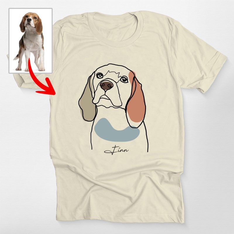 Pawarts | Impressive Custom Outline Portrait T-Shirt For Dog Lovers - Pawarts