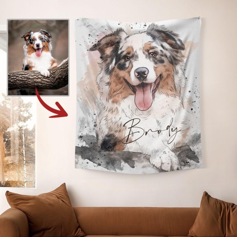 Pawarts | Vibrant Customized Dog Tapestry [Unique Gift For Dog Lovers] - Pawarts