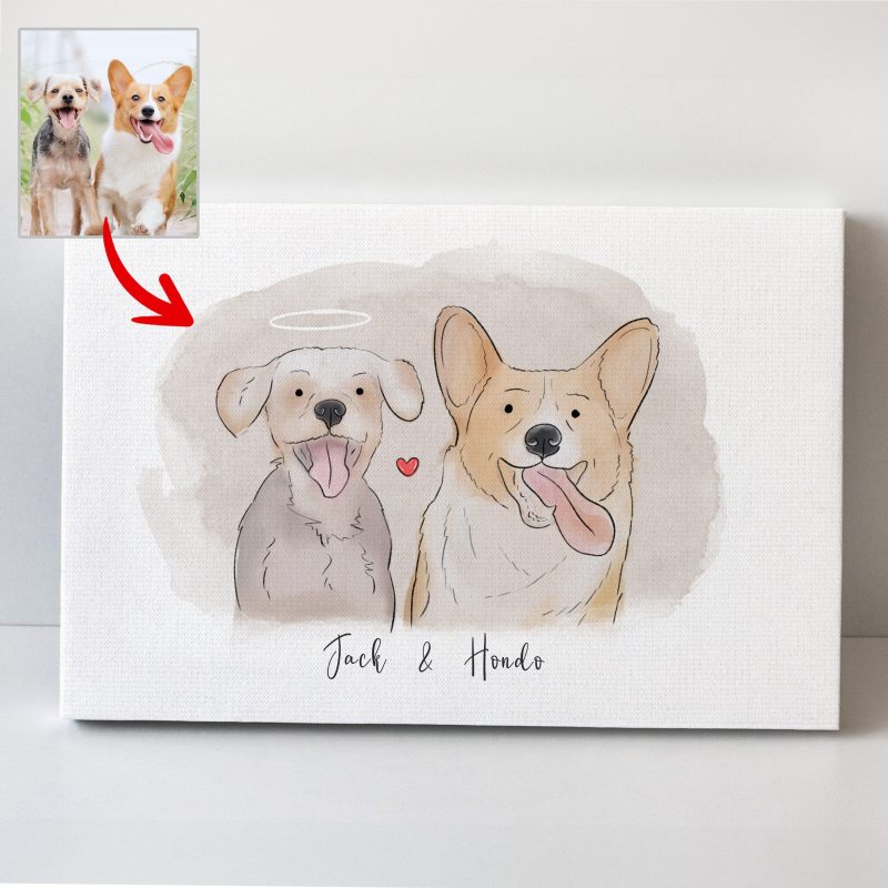 Pawarts | Cute Customized Dogs Canvas [Meaningful Gift For Dog Lovers] - Pawarts