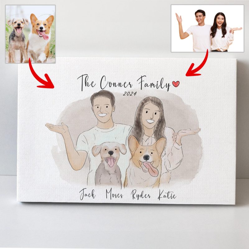 Pawarts | Cute Customized Dogs Canvas [Meaningful Gift For Dog Lovers] - Pawarts