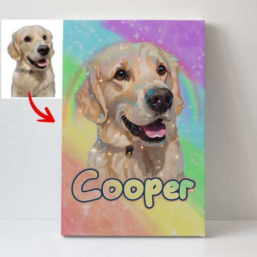 Pawarts | Customized Dog Galaxy Canvas [Memorial Gift For Dog Lovers] - Pawarts