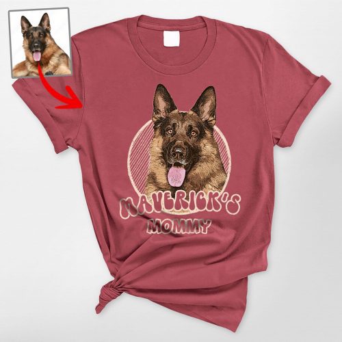 Custom Dog Portrait in Colorful Vintage Style Comfort Colors T-Shirt for Dog Lovers - Pawarts