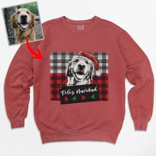 Pawarts | Xmas Customized Dog Comfort Color Sweatshirt [Best For Dog Dad] - Pawarts