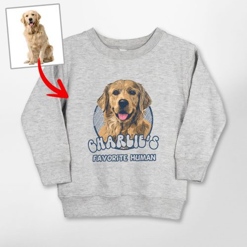 Colorful Personalized Sketch Dog Portrait Sweatshirt For Kids - Pawarts