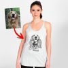 Custom Dog Portrait Tri-Blend Tank Top for Dog Moms - Pawarts