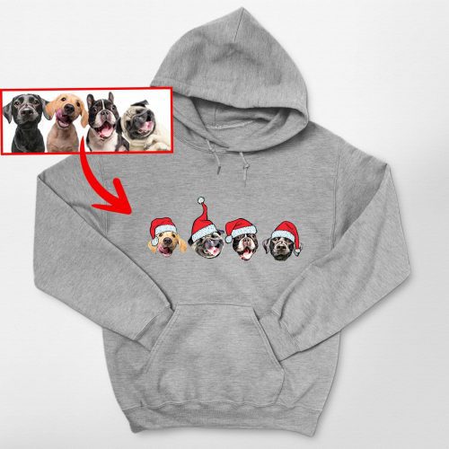 Pawarts | Cute Customized Dog Portrait Hoodies For Hooman [Lovely Xmas Gift] - Pawarts