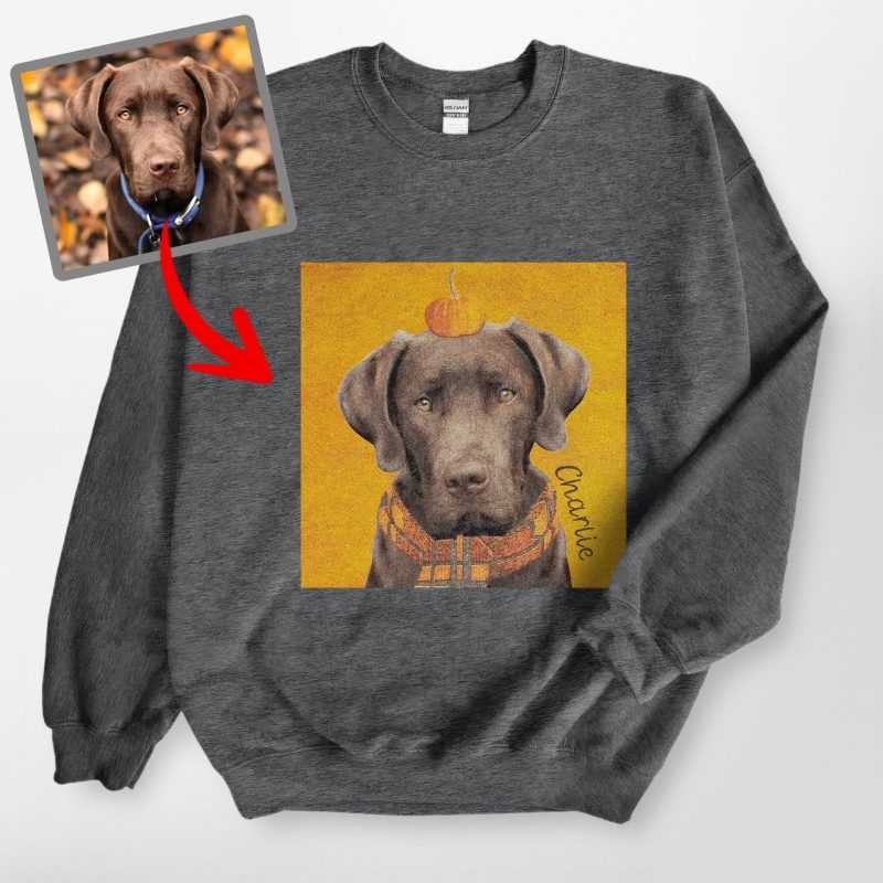 Pawarts | Custom Dog Art With Fall Vibe Sweatshirt [Special Gift] - Pawarts