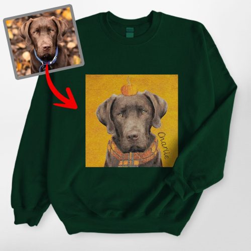 Pawarts | Custom Dog Art With Fall Vibe Sweatshirt [Special Gift] - Pawarts