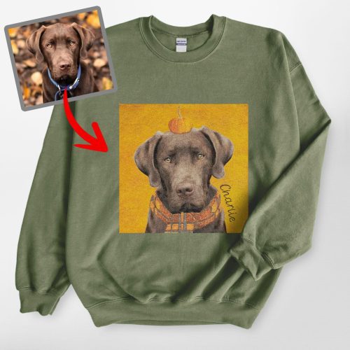 Pawarts | Custom Dog Art With Fall Vibe Sweatshirt [Special Gift] - Pawarts