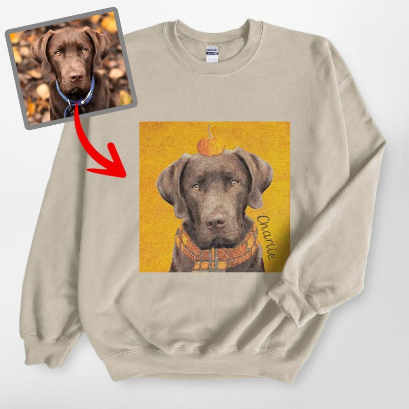 Pawarts | Custom Dog Art With Fall Vibe Sweatshirt [Special Gift] - Pawarts