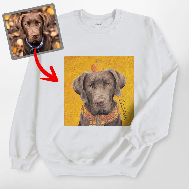 Pawarts | Custom Dog Art With Fall Vibe Sweatshirt [Special Gift] - Pawarts