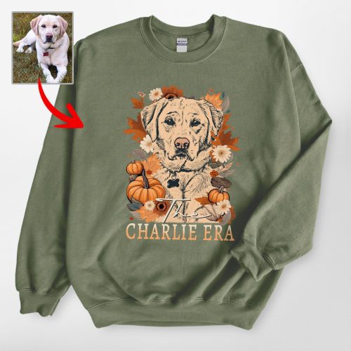 Pawarts | Fall-O-Ween Customized Dog Portrait Sweatshirt [For Dog's Human] - Pawarts