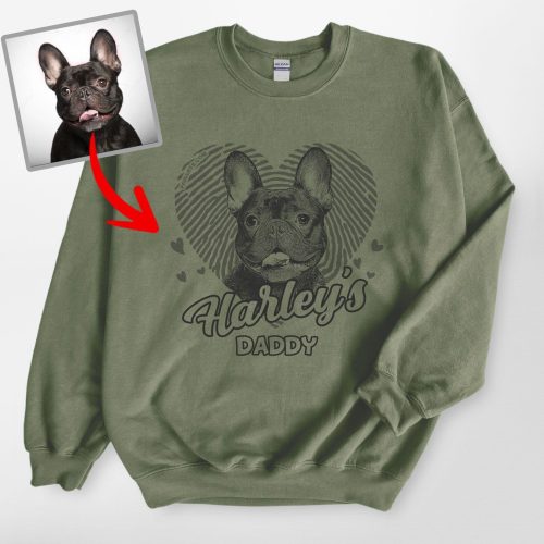 Heart-Shaped Custom Dog Sketch Gildan Sweatshirt, Lovely Gifts For Dog Lovers - Pawarts