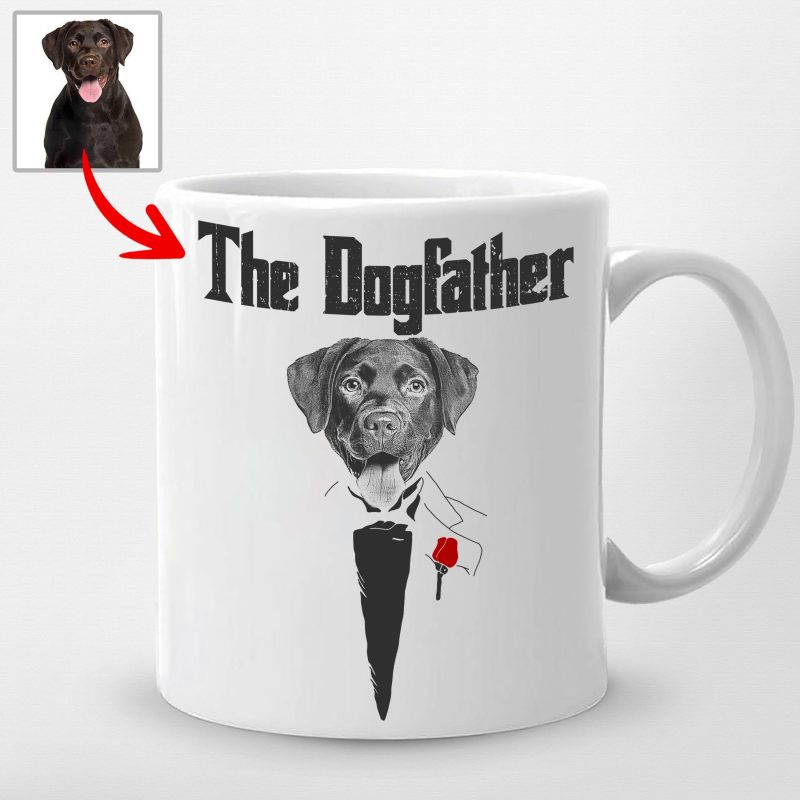 Pawarts - [The DogFather] Personalized Custom Mug For Dog Dad - Pawarts