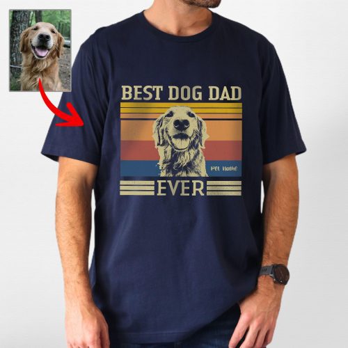 Best Dog Dad Vintage Custom Bella Canvas T-shirt, Cool Gifts For Father's Day - Pawarts