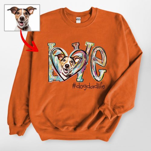 Pawarts | LOVE Colorful Custom Dog Art Sweatshirt [For Human] - Pawarts