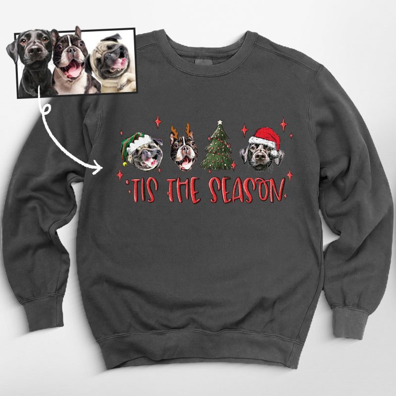 Pawarts | [Tis The Season] Customized Comfort Color Sweatshirt For Dog Human - Pawarts