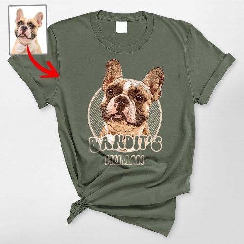 Custom Dog Portrait in Colorful Vintage Style Comfort Colors T-Shirt for Dog Lovers - Pawarts