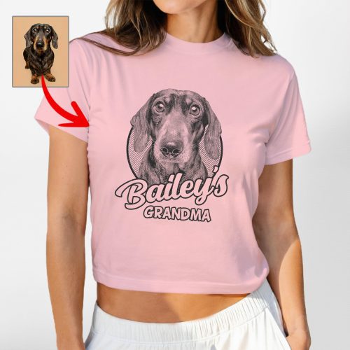 Custom Dog Baby Tee - Hand-Drawn Dog Sketch, Cute Gift for Dog Moms - Pawarts