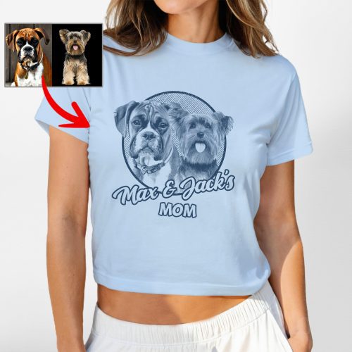 Custom Dog Baby Tee - Hand-Drawn Dog Sketch, Cute Gift for Dog Moms - Pawarts