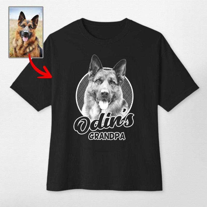 Custom Dog Portrait Oversized T-shirts for Dog Lovers - Pawarts