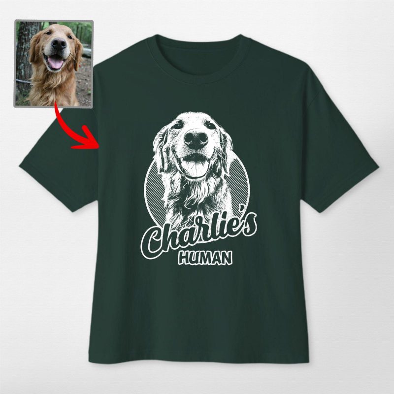 Custom Dog Portrait Oversized T-shirts for Dog Lovers - Pawarts