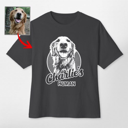 Custom Dog Portrait Oversized T-shirts for Dog Lovers - Pawarts