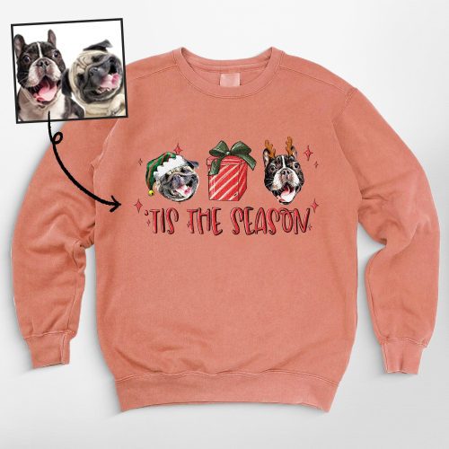 Pawarts | [Tis The Season] Customized Comfort Color Sweatshirt For Dog Human - Pawarts