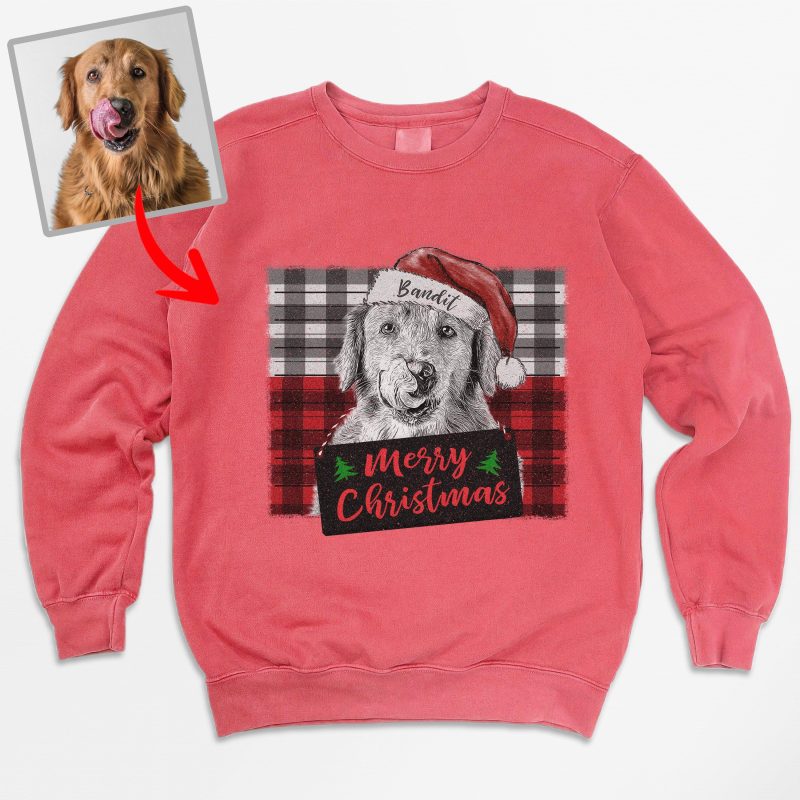 Pawarts | Xmas Customized Dog Comfort Color Sweatshirt [Best For Dog Dad] - Pawarts